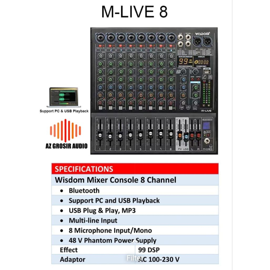 mixer Wisdom mlive8 mixer Wisdom mlive 8 mixer wisdom m live 8 mixer 8 Chanel wisdom