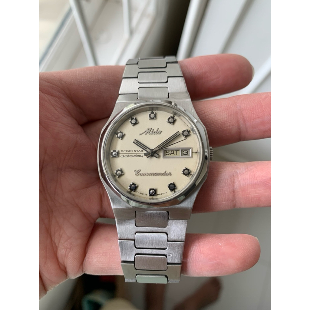 Mido Commander Ocean Star Datoday Automatic Movement Nautilus Bracellet Ref 8018 Swiss Made full ori