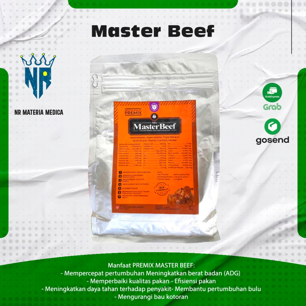 Premix Sapi Master Beef 1 Kg - Premix Sapi Penggemukan - Premix Sapi Kontes