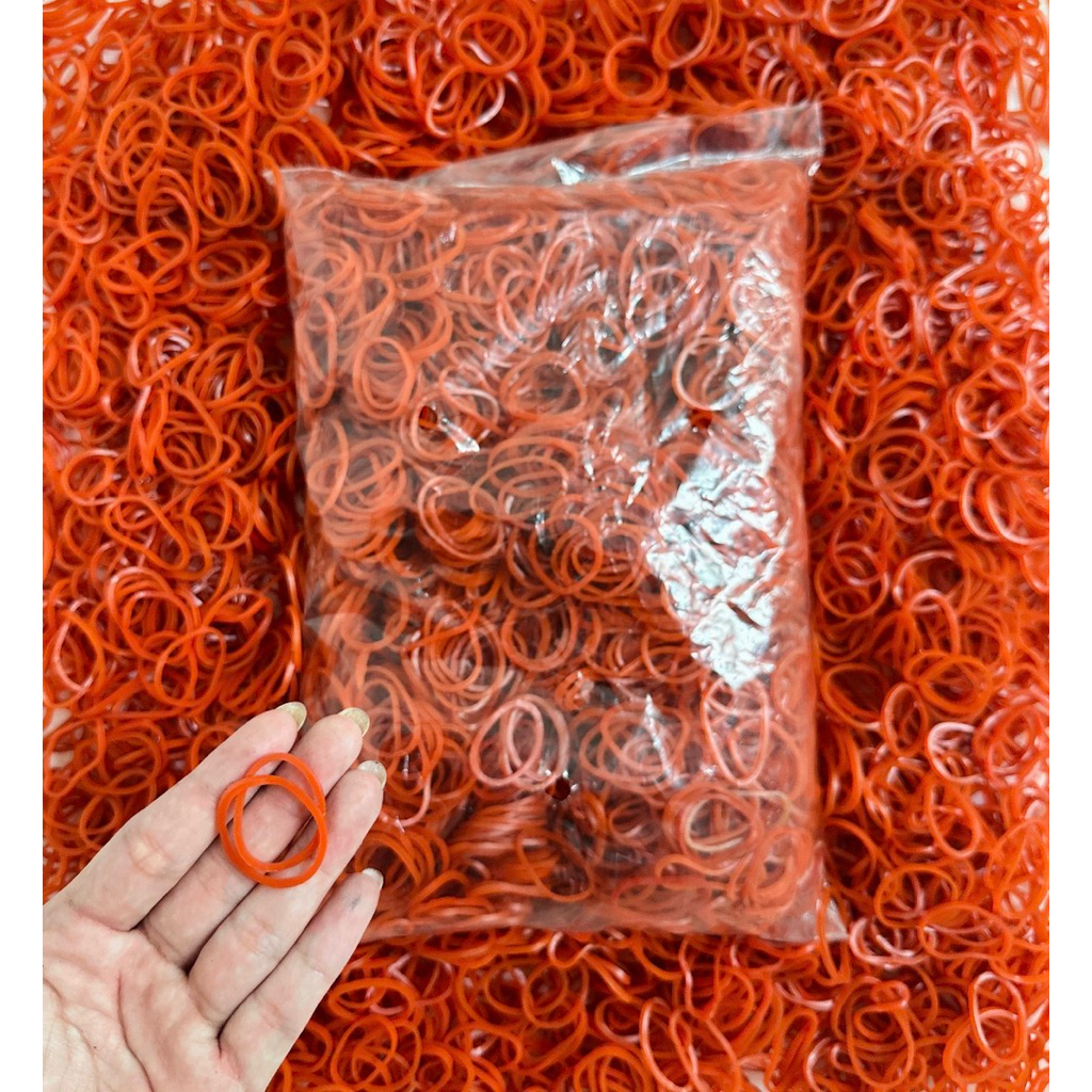 Karet Gelang Pentil Lubang Mini 500gr – Warna Merah