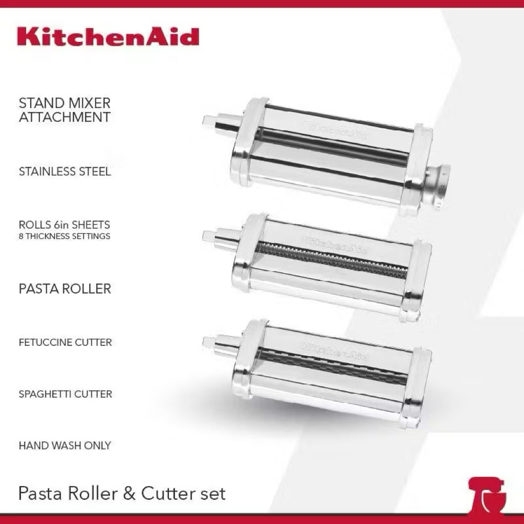 Preloved KitchenAid KSMPRA (Pasta Roller & Cutter Set)