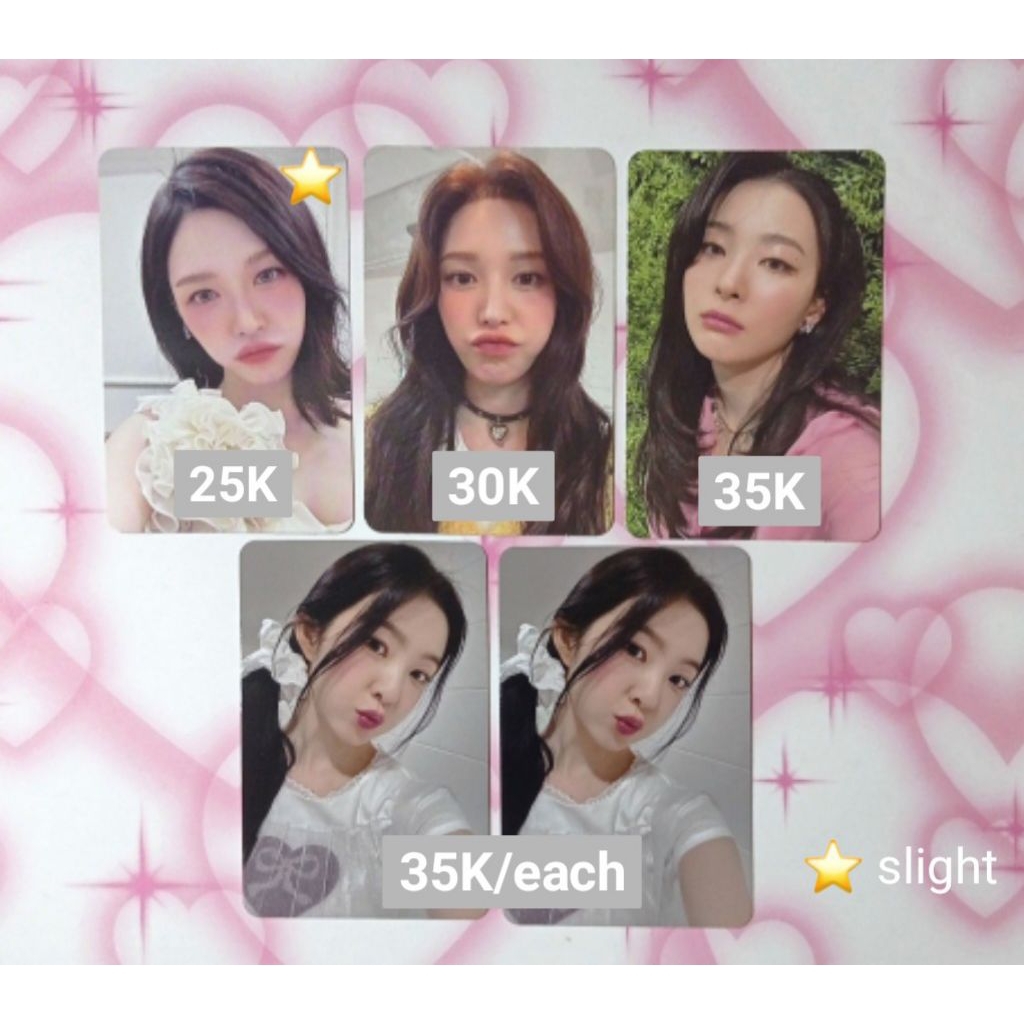 official red velvet photocard irene seulgi aseul qq music tilt one star seulgi orgel feel my rhythm 