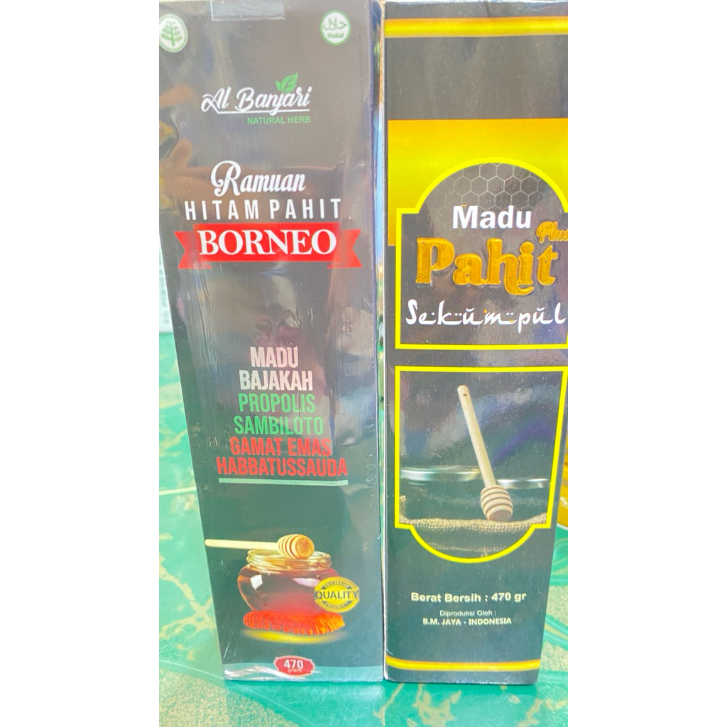 Madu Hitam Pahit Borneo Madu Bajakah Propolis Sambiloto Gammat Emas Habbatusauda