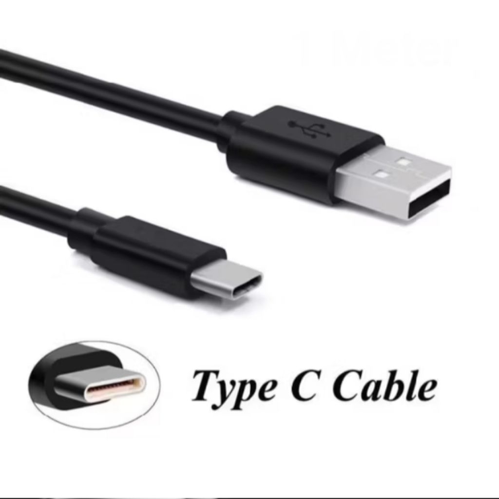 Kabel data USB Type C / kabel charger pendek Type C panjang 20cm untuk powerbank / TWS / speaker dll