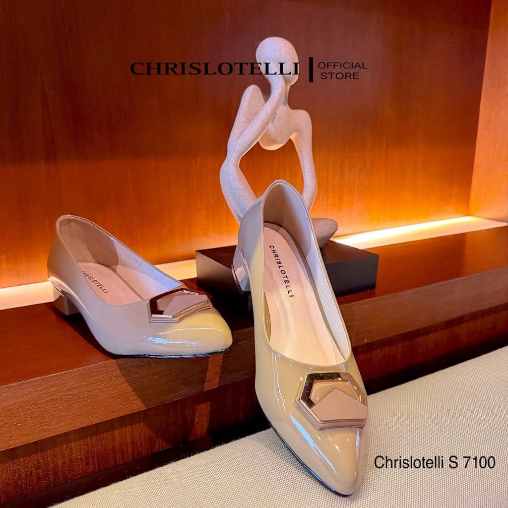 Chrislotelli  S 7100 Sepatu Wanita Pantofel Hak Tahu 3cm