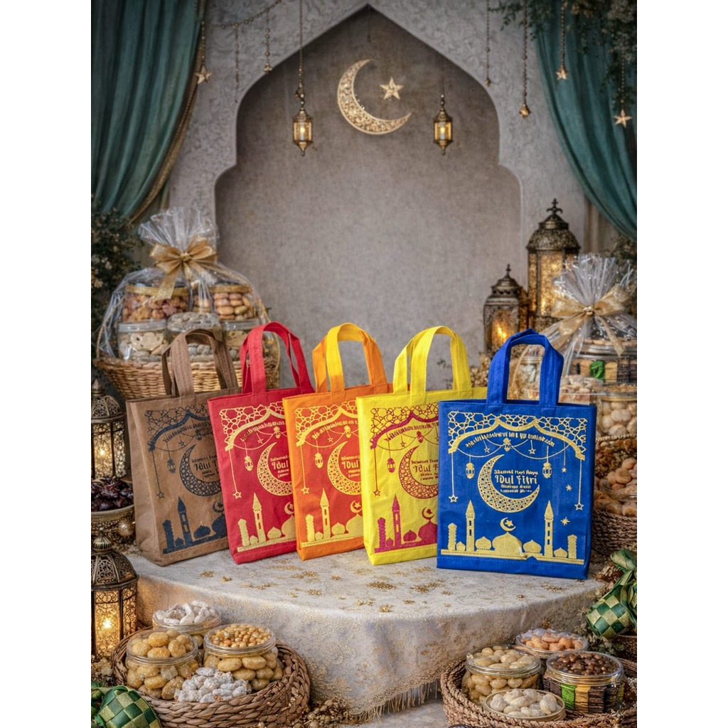 ( ISI 12 ) TAS PARCEL JAHIT 30x15x40cm // TAS IDUL FITRI / GOODIE BAG TERMURAH