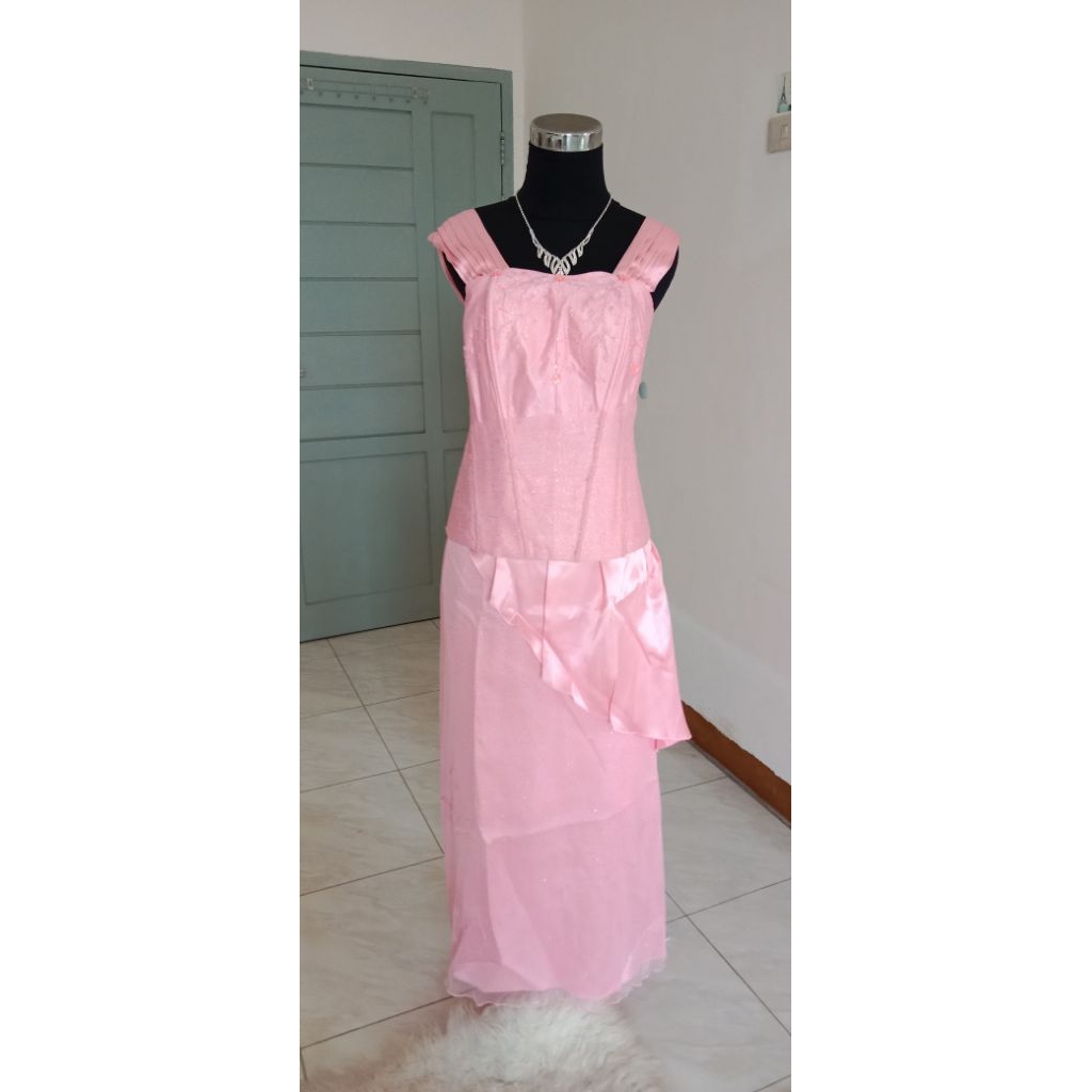 gaun pesta pink jumbo