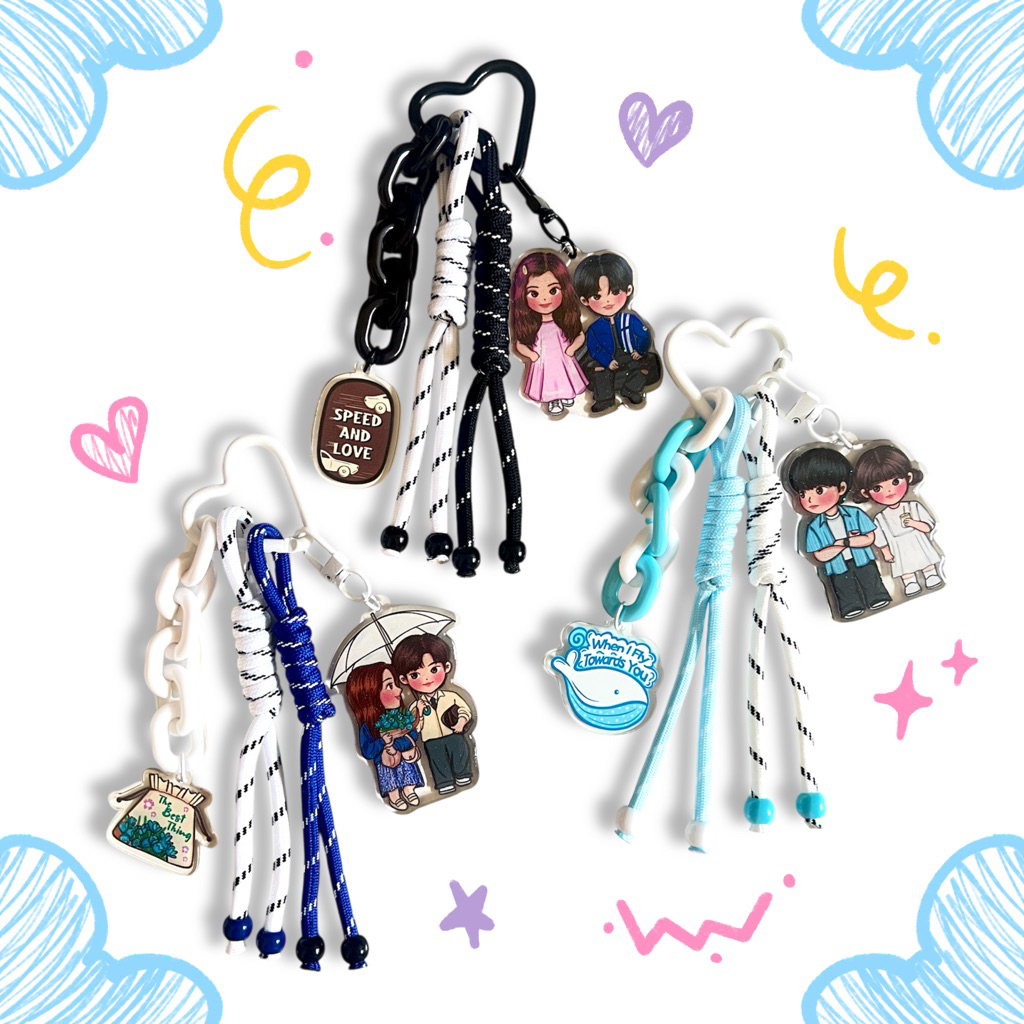 DRAMA CHINA BAGCHARM & KEYCHAIN GLITTER | THE BEST THING | SPEED AND LOVE | WHEN I FLY TOWARDS YOU