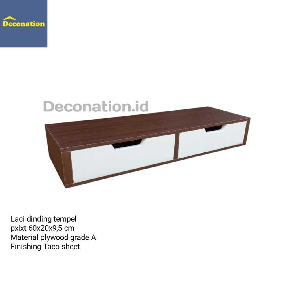 Laci Dinding Tempel 60x20 cm Laci Dinding Minimalis Rak Dinding Laci