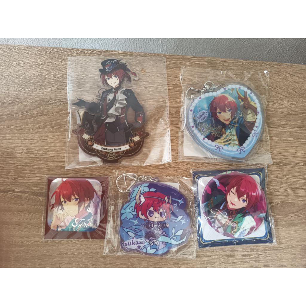 ensemble stars enstars suou tsukasa badge keychain standee