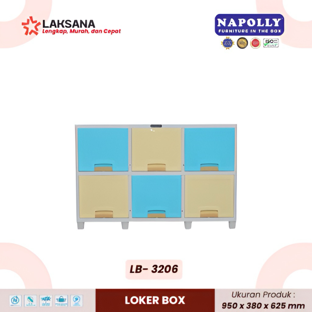 Napolly Loker Box 3206 | Lemari Plastik | Lemari Serbaguna