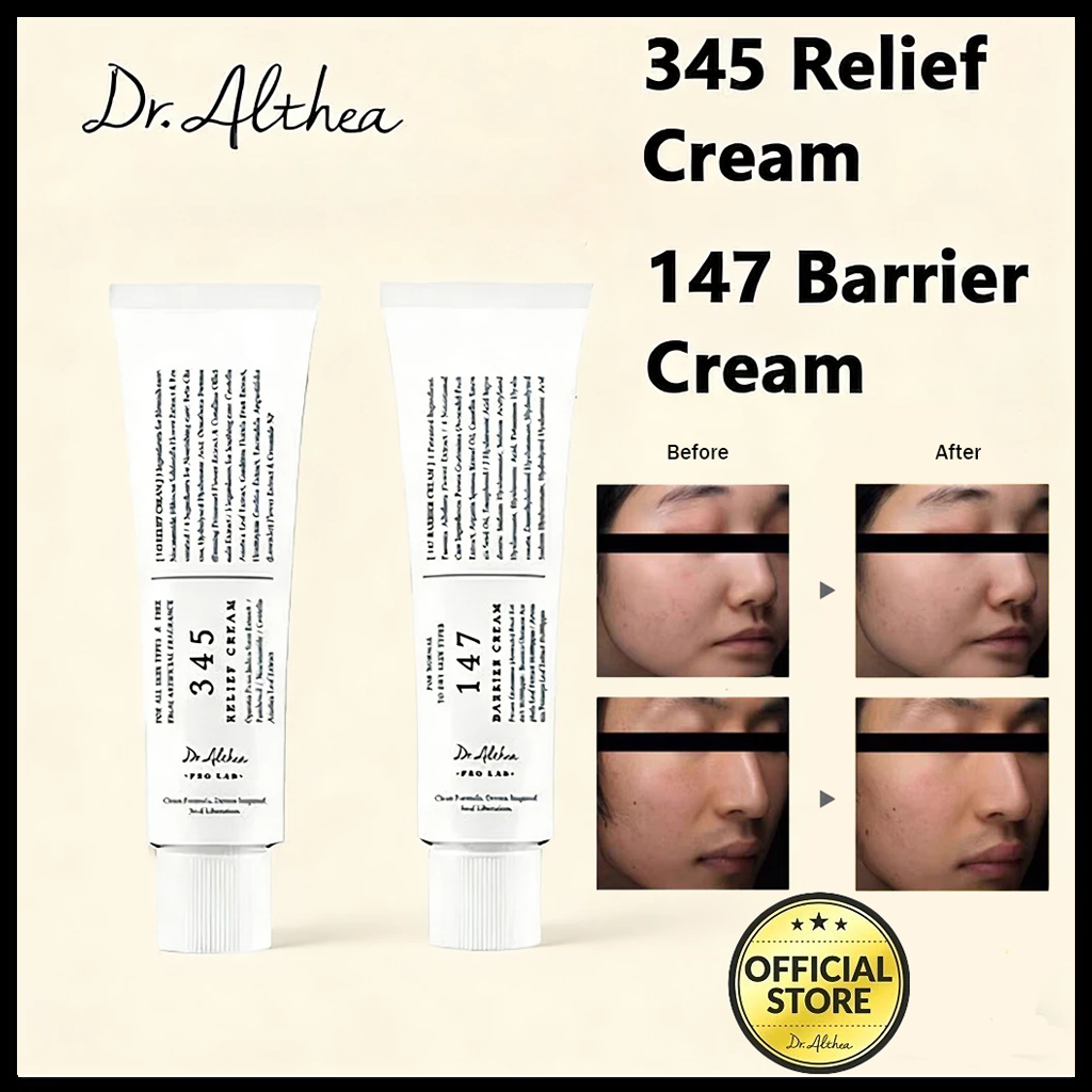 Dr. Althea 345 RELIEF CREAM 50ml | Dr. Althea 147 Barrier Cream 50ml Effective Care Post Acne/Moistu