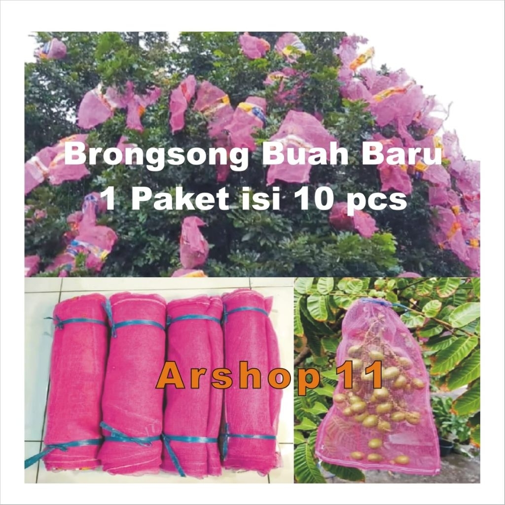 Brongsong Buah Jumbo 45 x 85 , Jaring Buah Baru , Brongsong Klengkeng