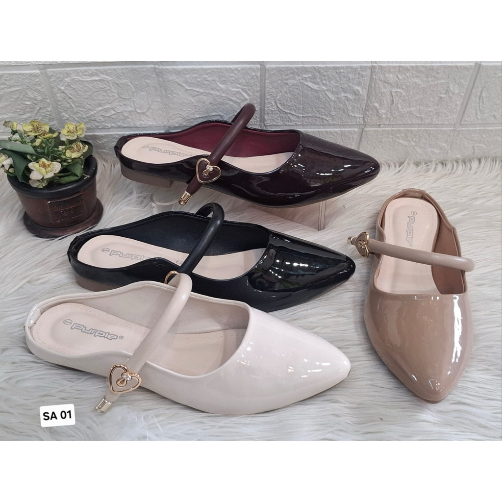 sepatu sendal purple