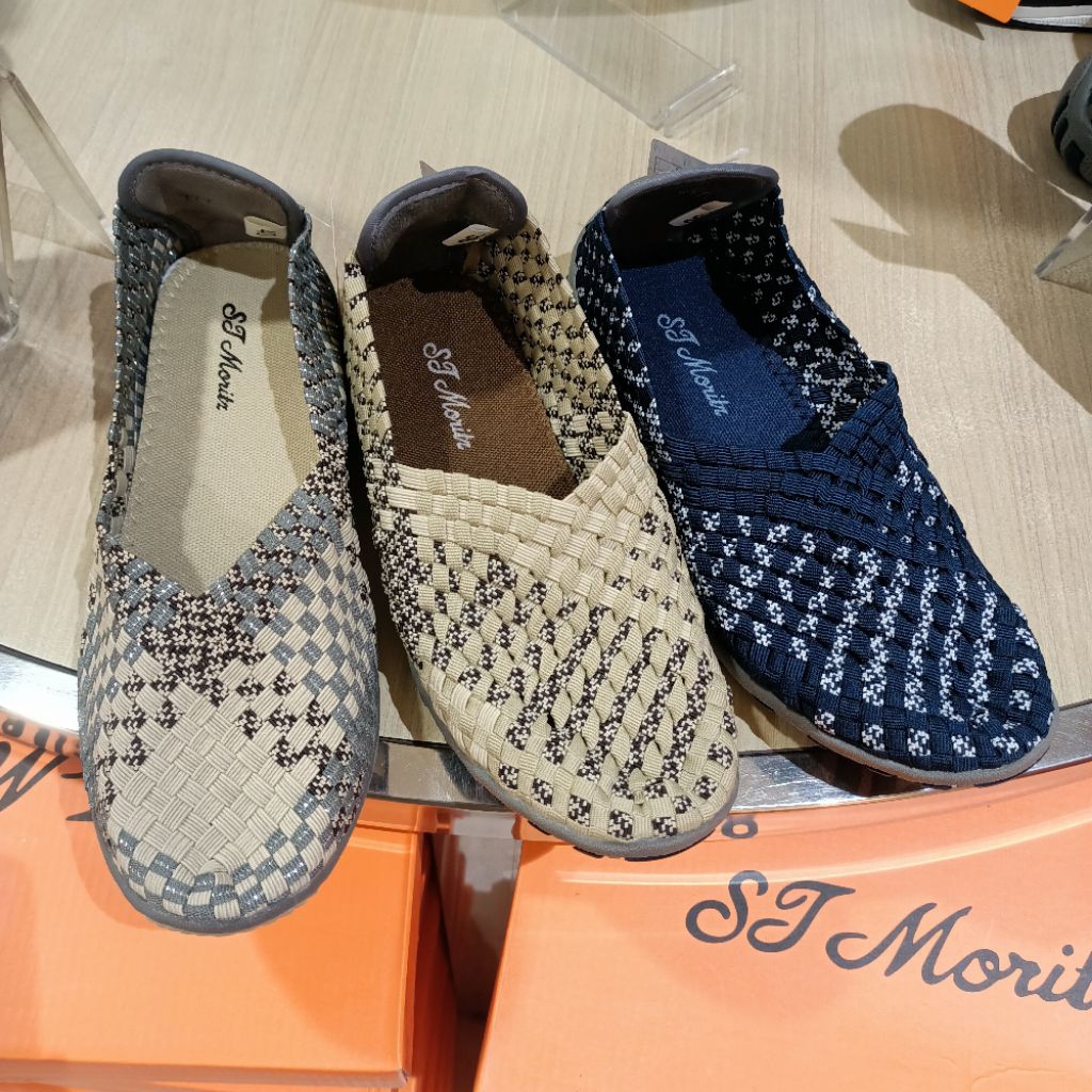 sepatu wanita slingback rajut ST.MORITZ original