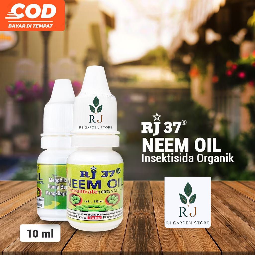 RJ 37 NEEM OIL  Insektisida Organik Pembasmi Hama Tanaman Semut, Kutu Daun, Ulat Daun , Lalat Daun