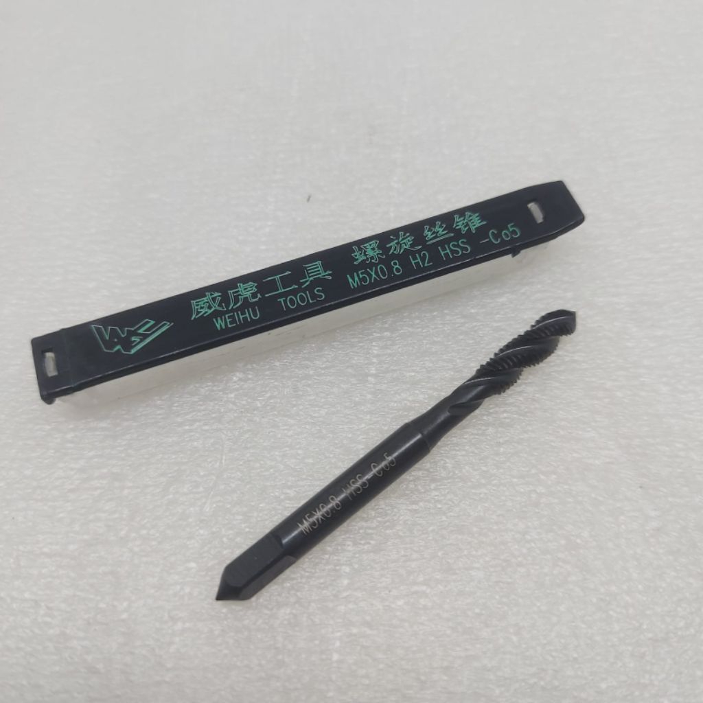 Tap  M5×0,8 Spiral HSS Co5 .tap M6×1 Sp  .tap spiral m5 m6 ,tap mesin HSS co5 Weihu