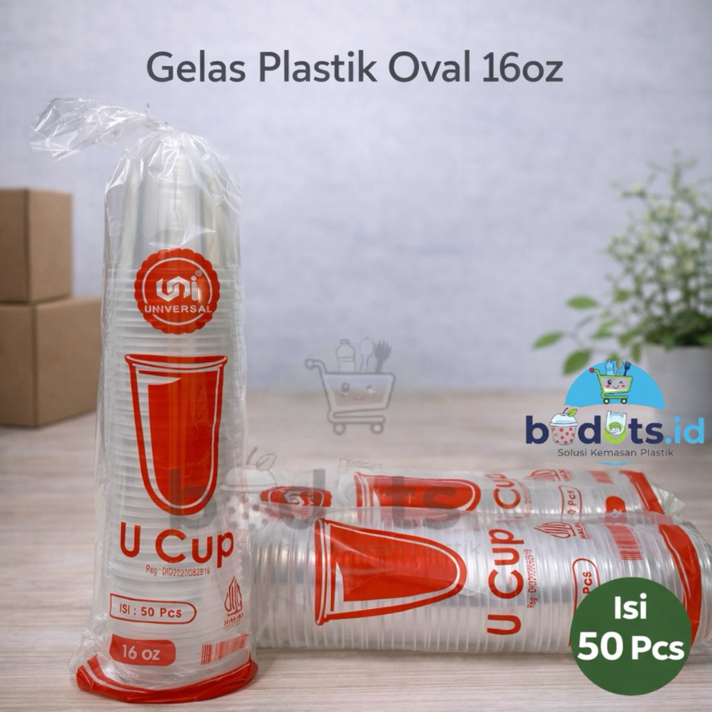 Gelas Plastik U-Cup 18 Oz Universal – Tebal & Kuat Foodgrade | Gelas Jus, Boba, Minuman