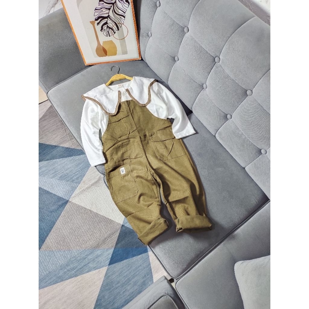 SETELAN KAOS PANJANG OVERALL ANAK CEWEK IMPORT