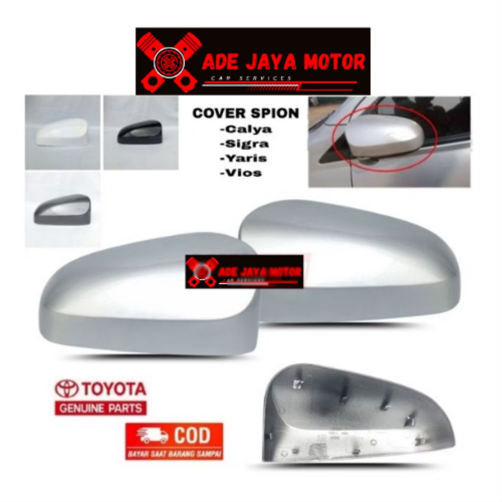 Cover Tutup Spion Mobil Toyota Calya Tipe E Sigra Vios gen3 Model Polos Non Sen Original Tahun 2016 