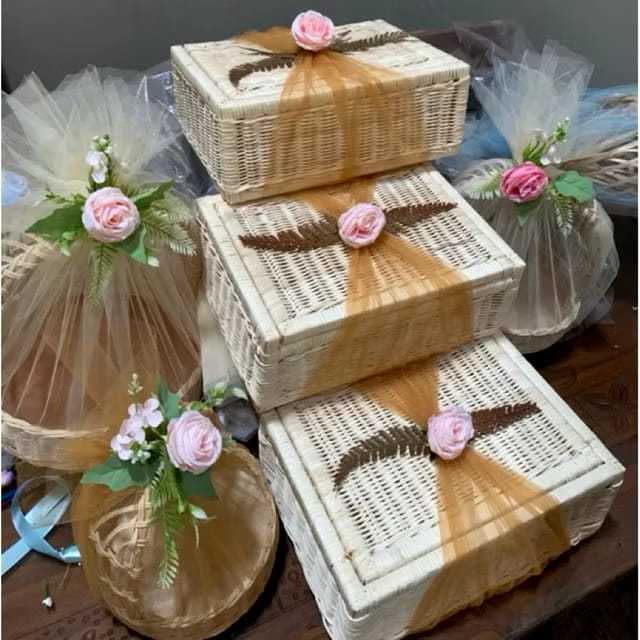 DISKON PROMO LEBARAN JUAL MURAH Keranjang Parcel Rotan Premium Kotak Laci Hantaran Seserahan Lamaran