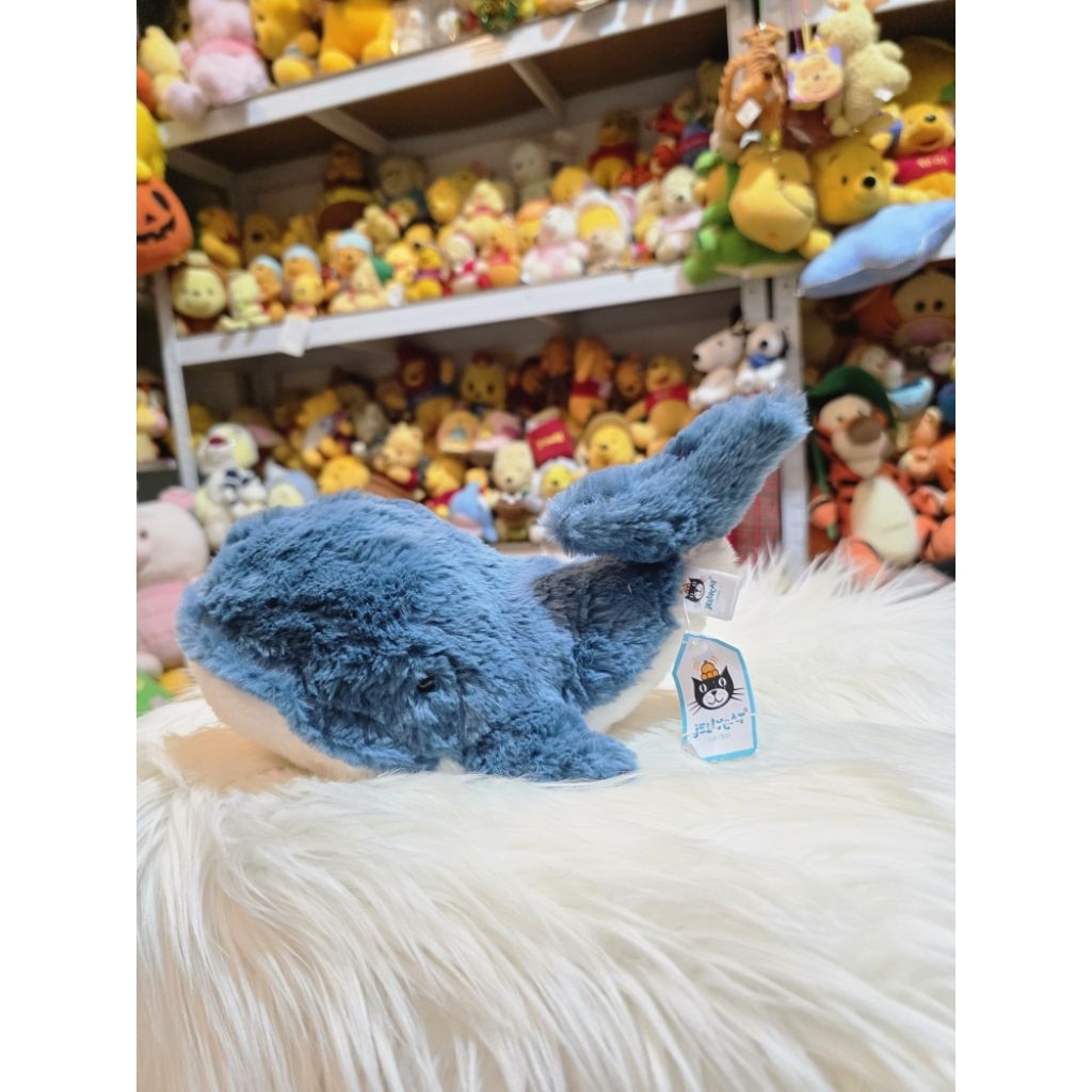 Boneka jellycat Wally whale size M newtag ( ikan paus) original jellycat