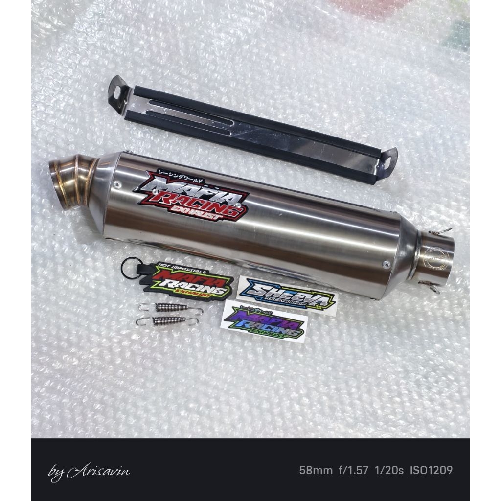 SLINCER KNALPOT RACING MAFIA OVAL JENONG PANJANG 25CM 30CM BAHAN SUPER TEBAL SUARA BASS GAHAR