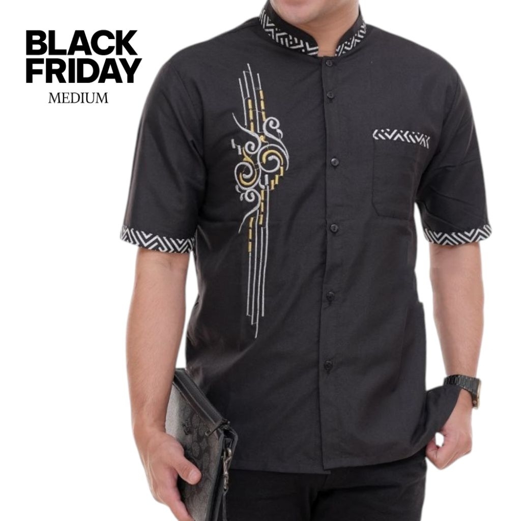 DISTRO Baju Koko Batik HRB026 Kenongo Kemeja Tosca Pende Pekalongan Padi M L Xl Sogan Tulis Halus Ke