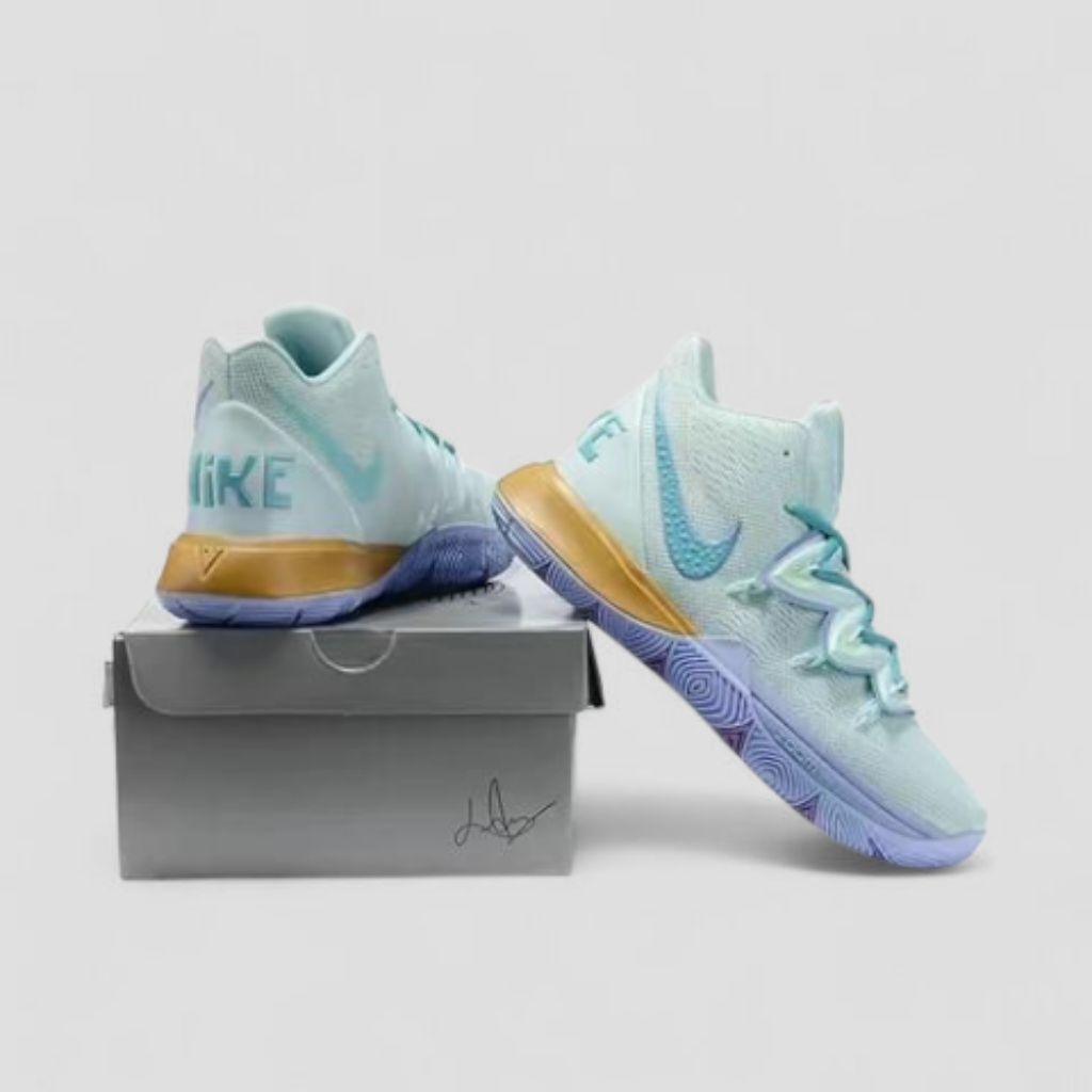 Sepatu Basket Kyrie 5 "Squidward" Sneakers Kasual Lifestyle Outdoor Olahraga Pria Wanita