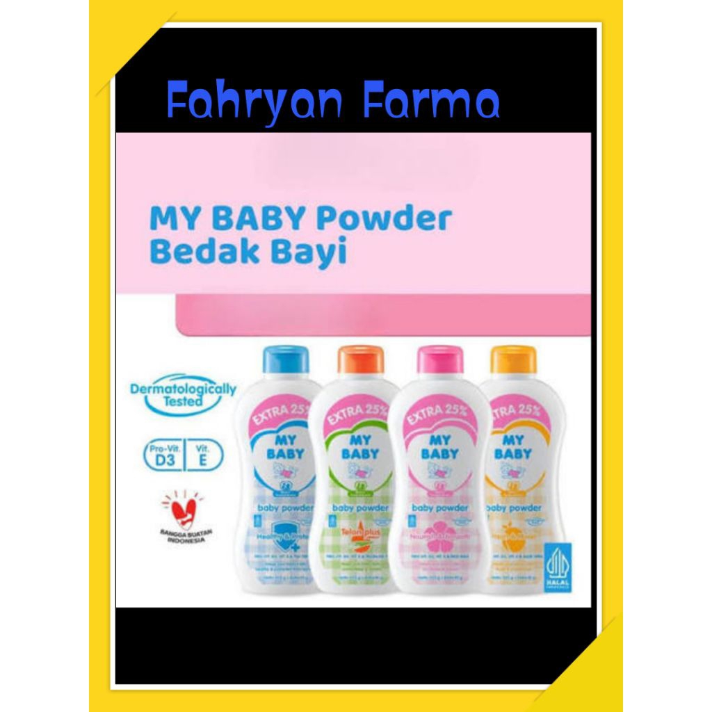 Bedak My baby 100gr plus 25gr/botol, untuk bedak baby