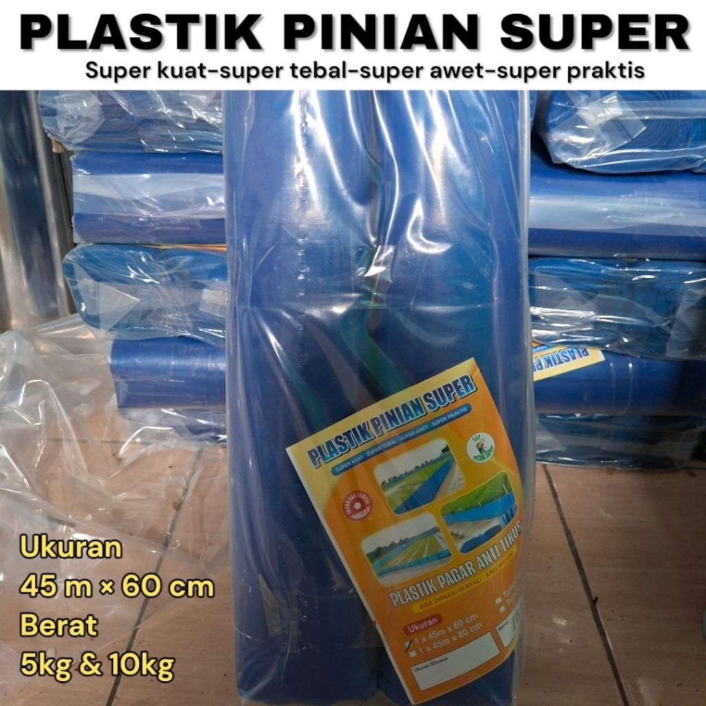 Plastik Pagar Sawah Pinian Anti Hama & Tikus dengan Slup Bambu Plastik Fiber Pagar