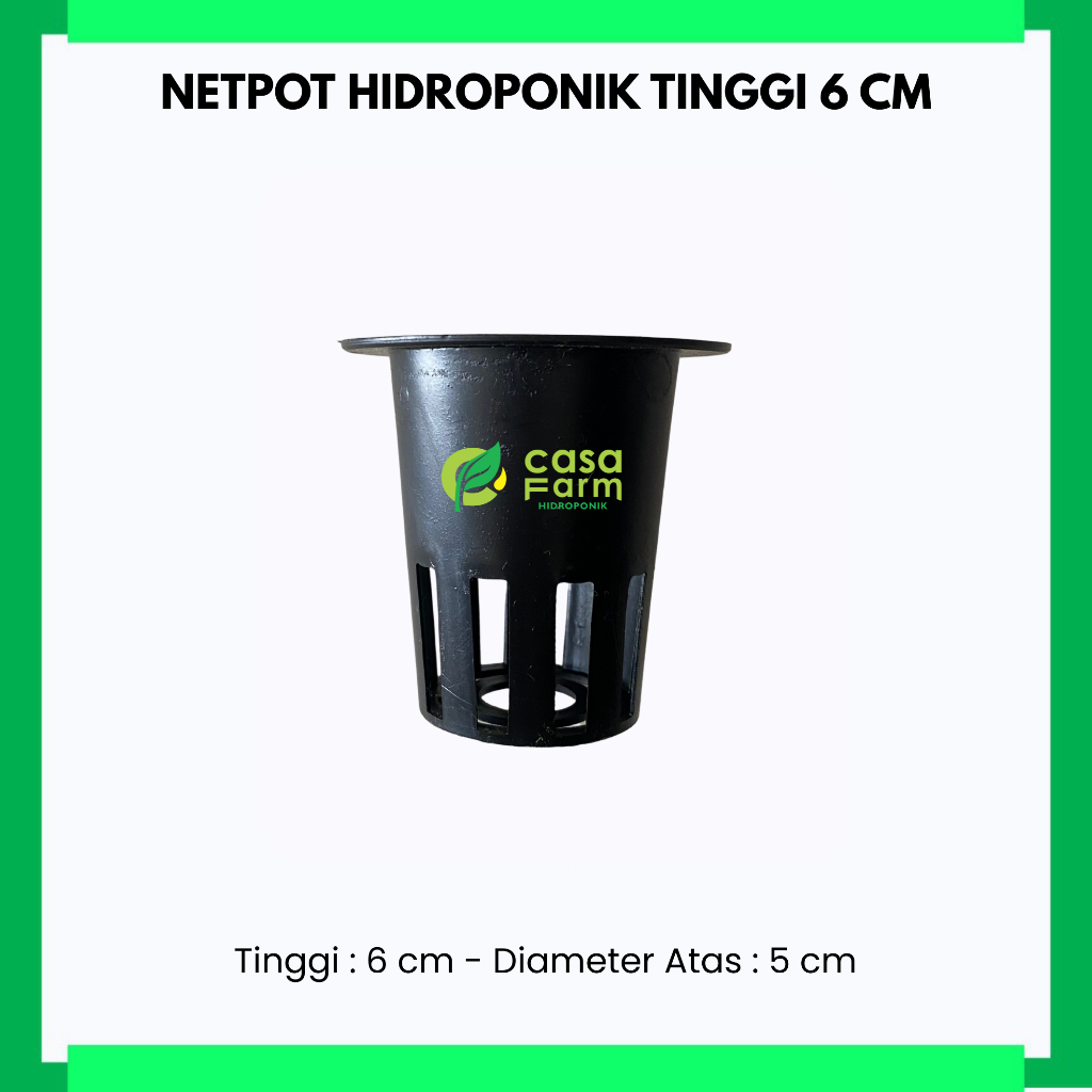 NETPOT HIDROPONIK DIAMETER 5 CM TINGGI 6 CM ISI 50 Pcs/pack HIDROPONIK DFT PARALON