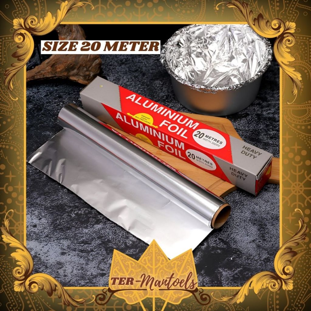 Alumunium Foil Roll / Kertas Alumunium Foil Roll 20 Meter / Foil Warp Makanan