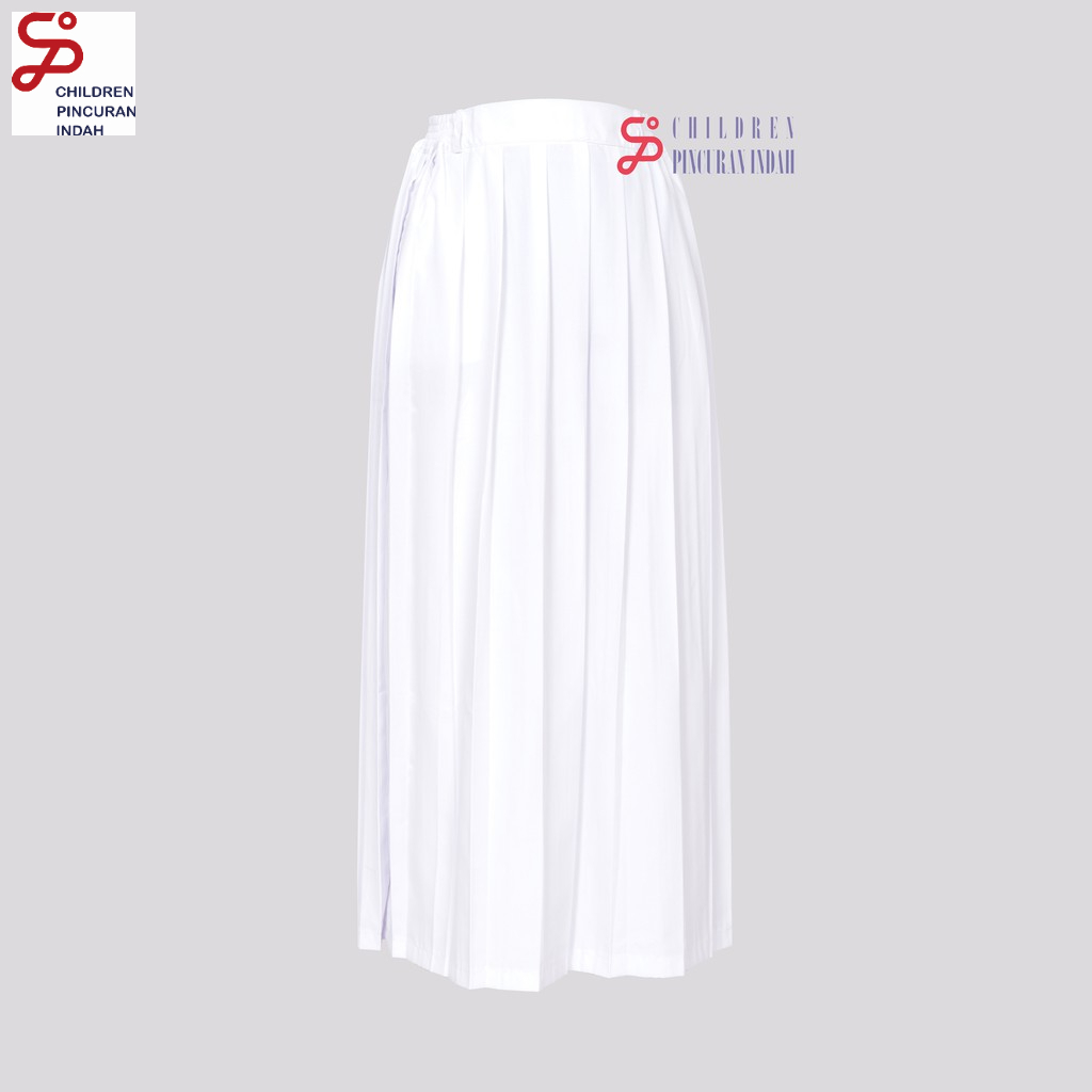 Children Pincuran Indah - Rok SMP Dan SMA Seragam Sekolah Putih Rempel Panjang Bahan ELEMENT