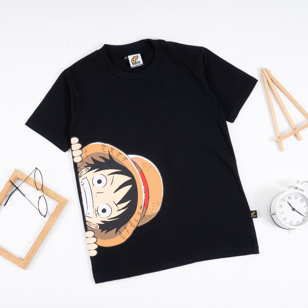 KAOS DISTRO ANAK ORIGINAL KAOS ANAK USIA 9-16 TAHUN UNISEX MOTIF GAMBAR ANIME ONE PIECE