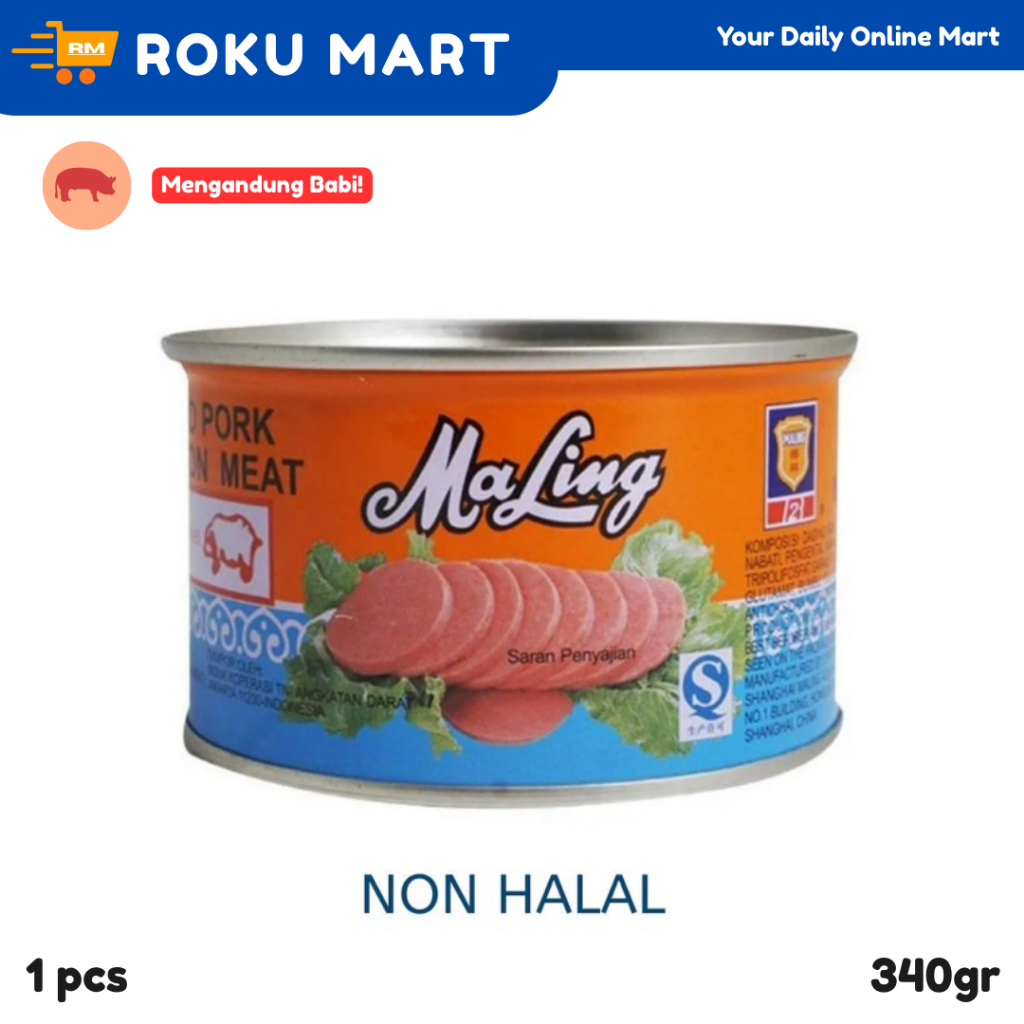 Daging MaLing 397 g / Maling tts 397gr kaleng bulat daging babi ham
