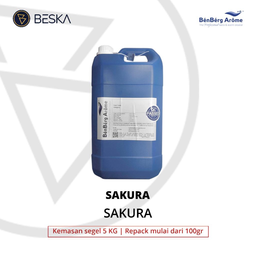 SAKURA - BENBERG LAUNDRY |  REPACK BIBIT PARFUM MURNI 5 KG