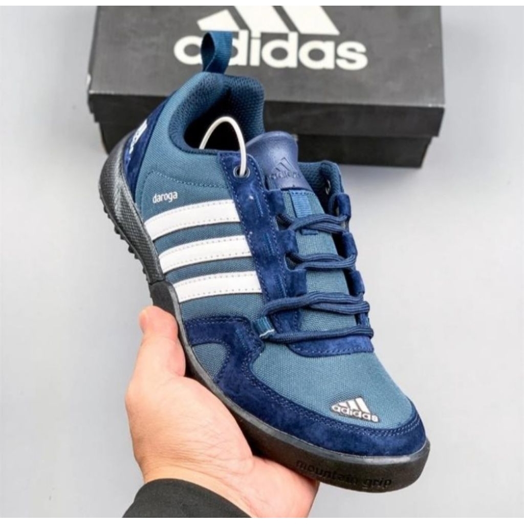 Sepatu Hiking Adidas Daroga Plus Canvas Blue White Black