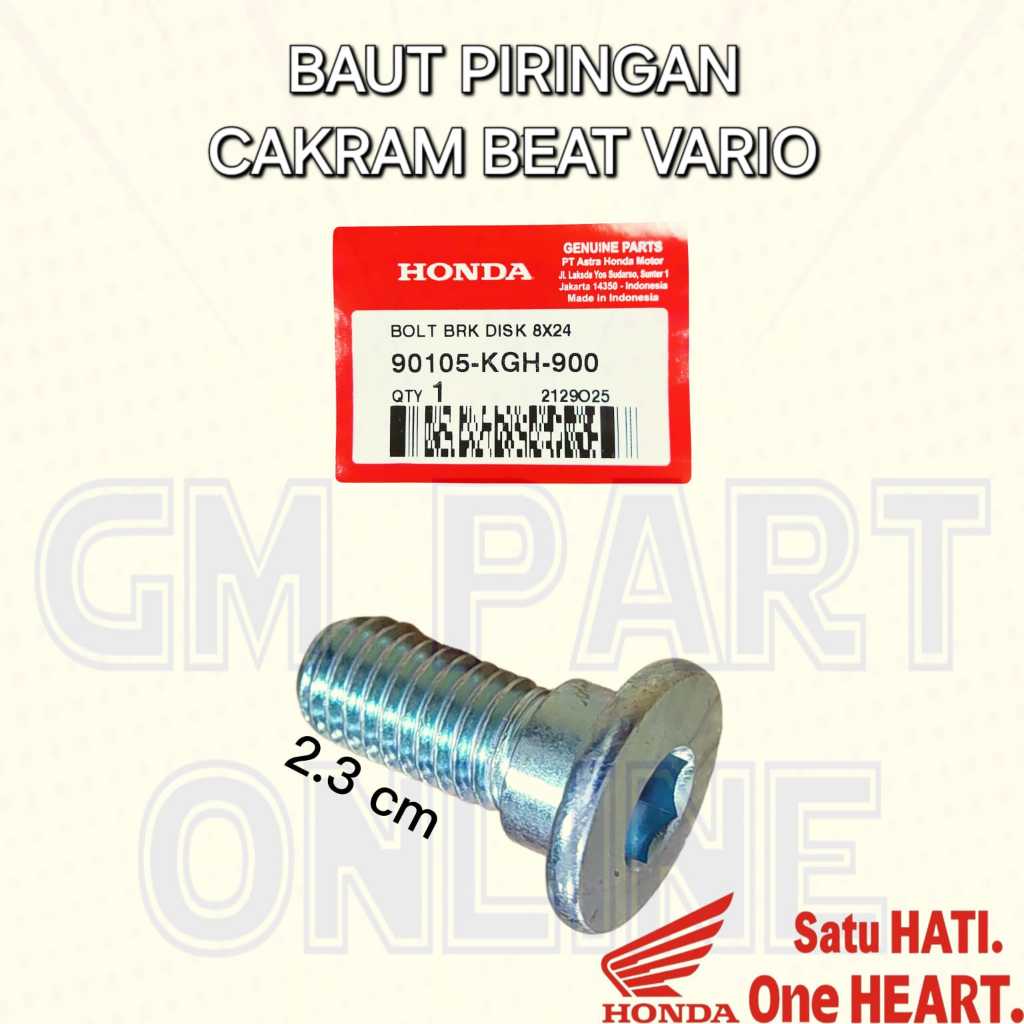 Baut Piringan Cakram Beat Vario 90105-KGH-900 Original