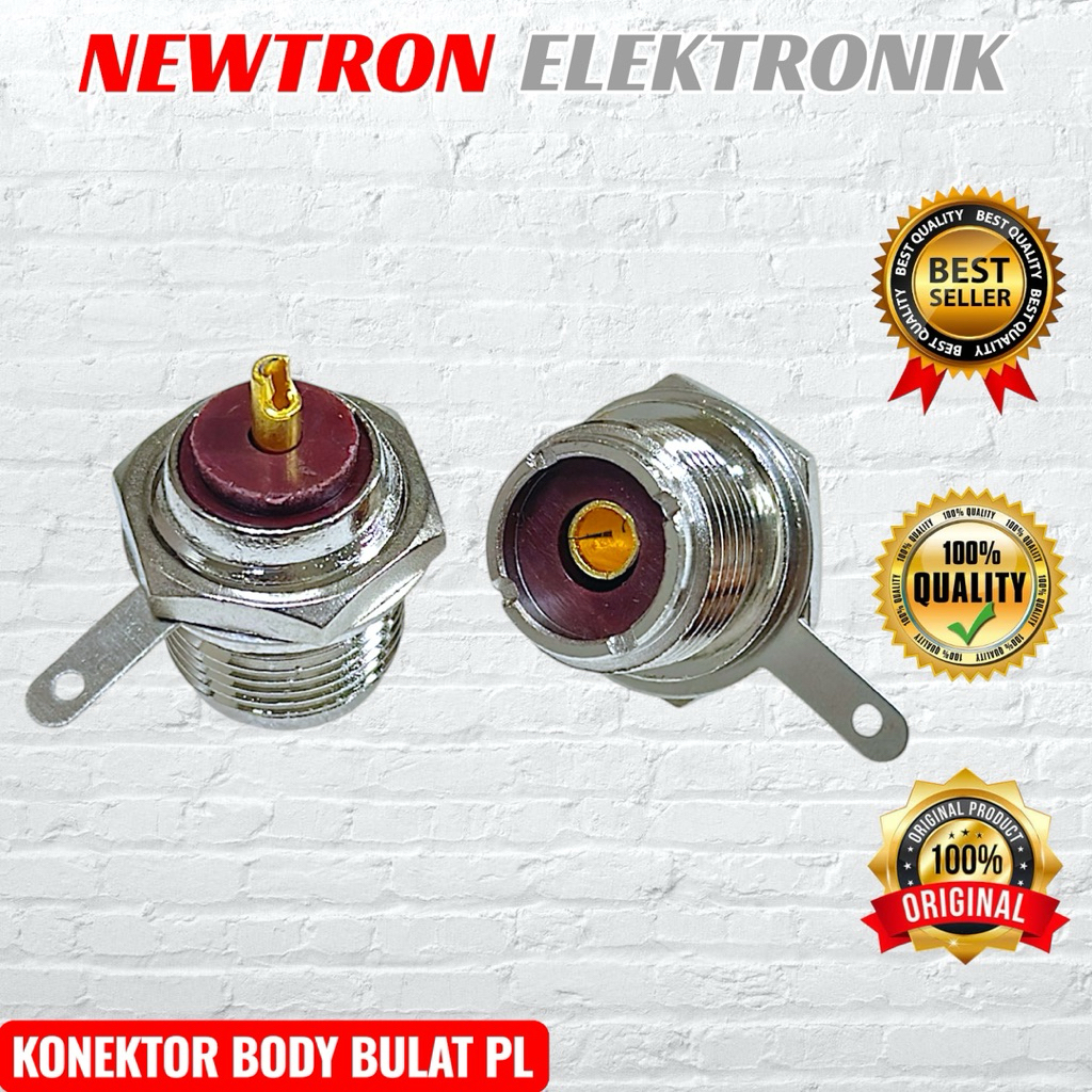 Konektor Body Bulat PL Male To PL Female Connector Bodi Antena SWR Analyzer