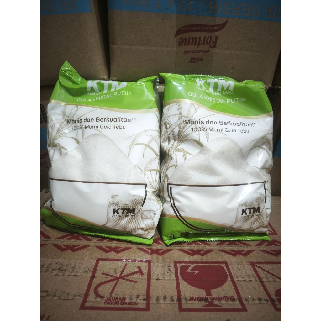 gula pasir premium ktm 1kg kartonan/sak
