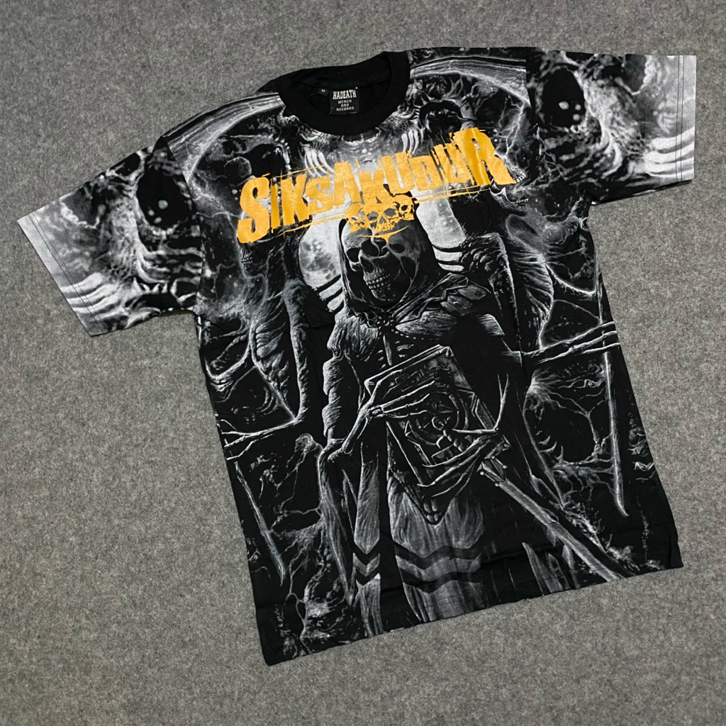 RARE  Siksa Kubur Full Print Original Kaos Band