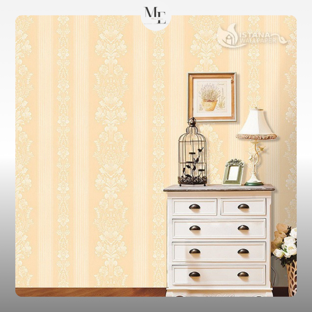 Wallpaper Stiker Sticker Wallsticker Dinding Motif Polos Tekstur Gold Kuning Minimalis CY 1186 45 cm