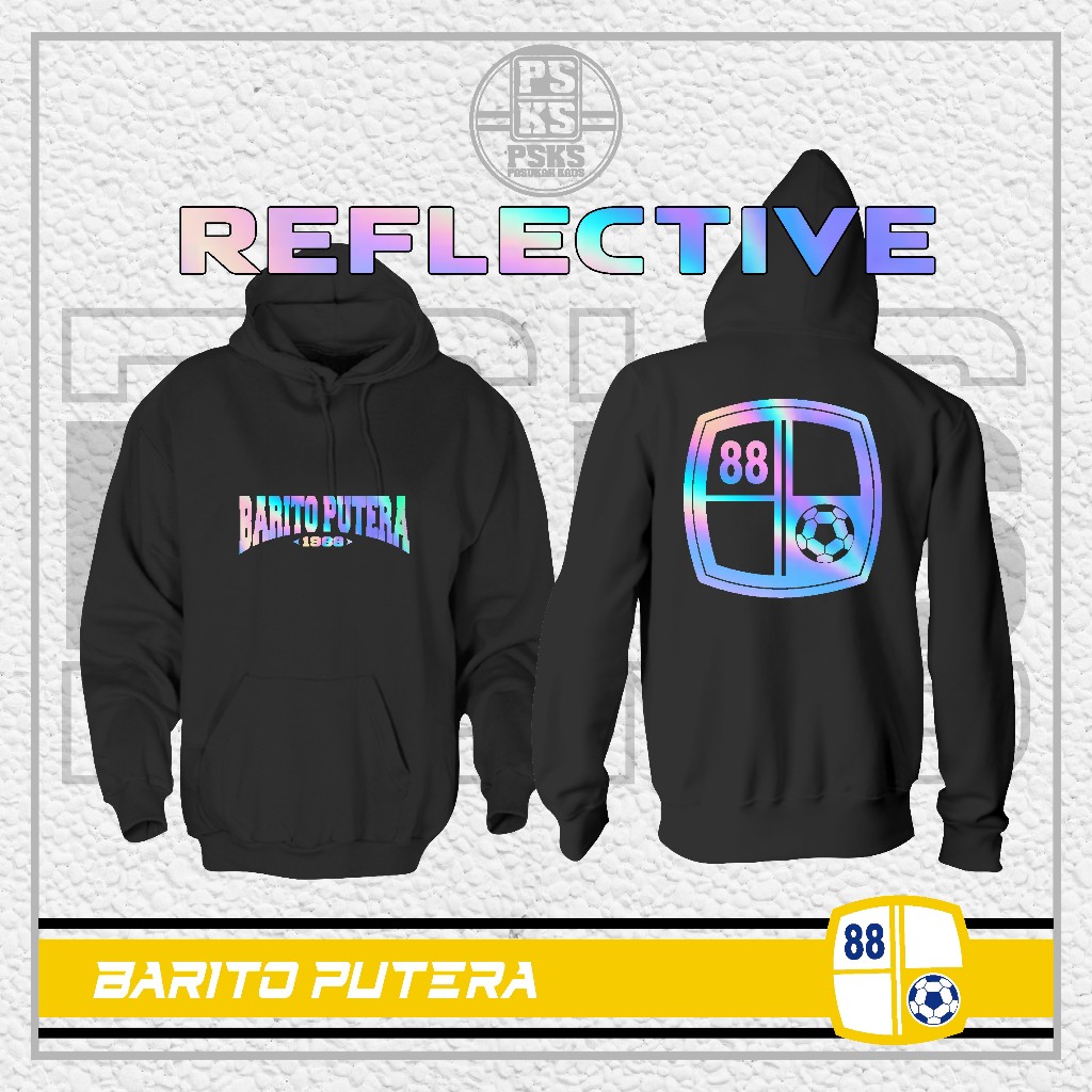 Hoodie Jaket PS BARITO PUTERA 1988 Reflektif || Jaket Supporter | Hooligans