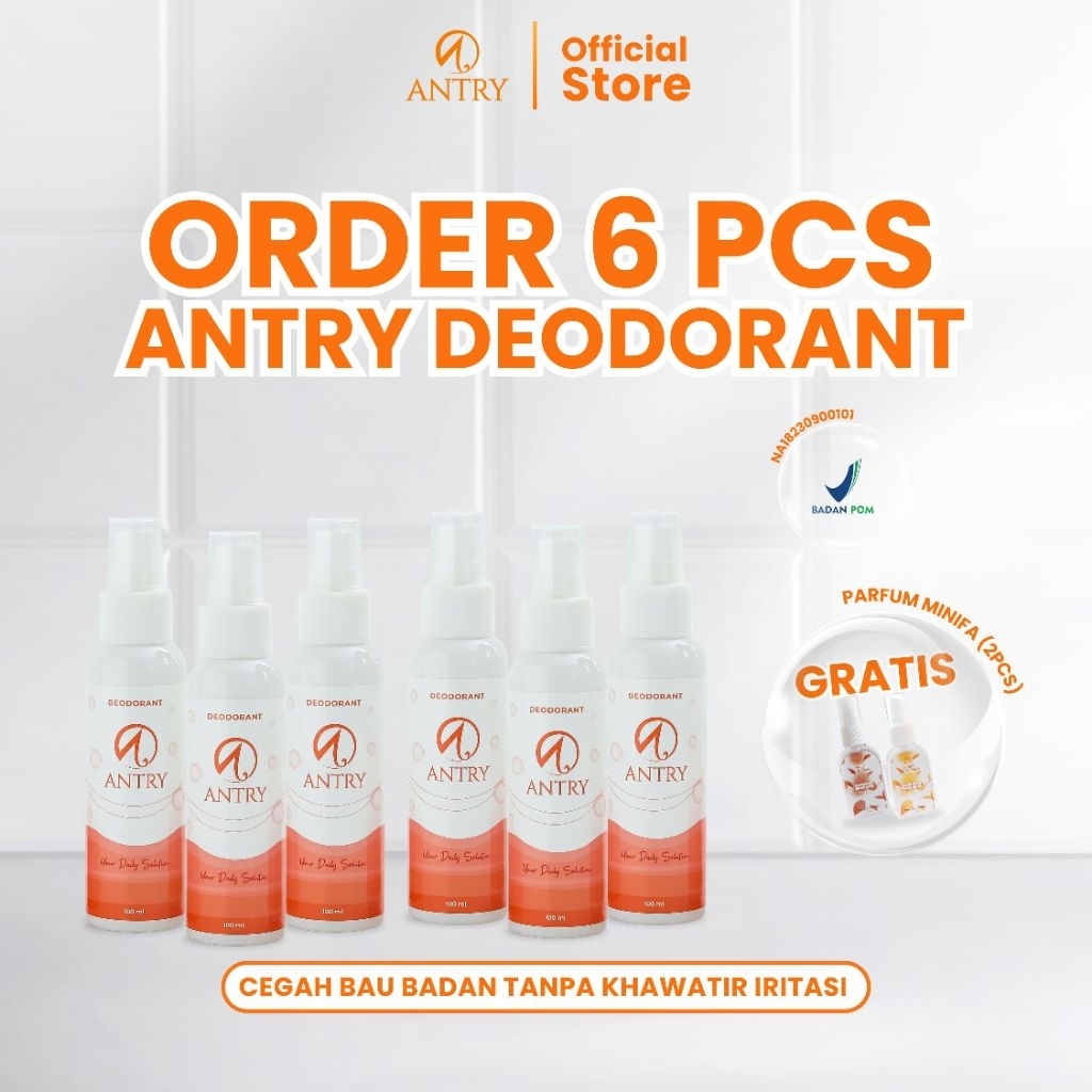 ANTRY DEOSPRAY PAKET BISNIS (6 BOTOL Free parfum)