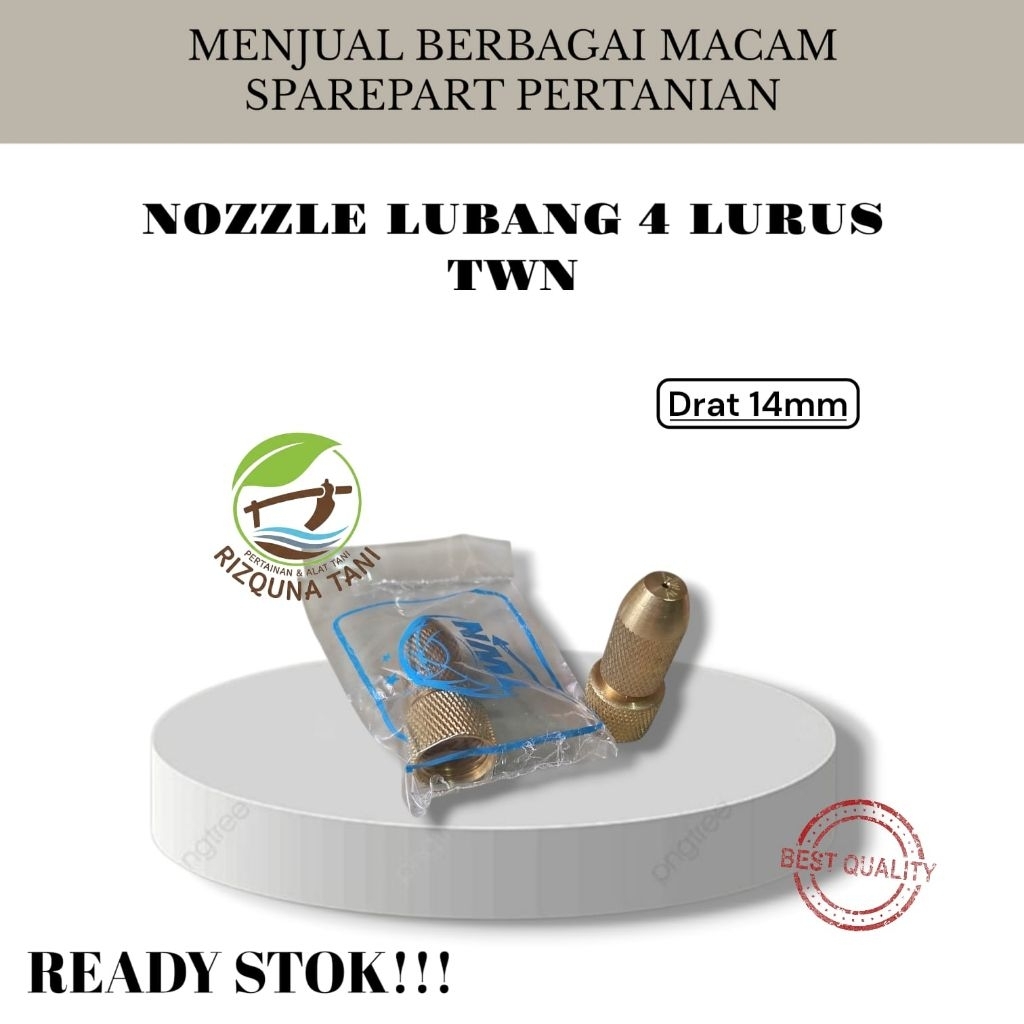 NOZLE IMPORT KUNINGAN TWN LUBANG 1 LURUS - SPUYER TWN JANTUNGAN LURUS - NOZLE TWN ORIGINAL