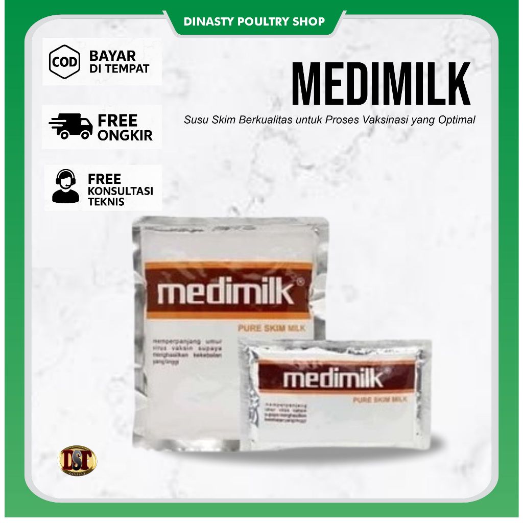 MEDIMILK Susu Skim Vaksin Ayam Unggas Penunjang Vaksinasi DOC Broiler Layer
