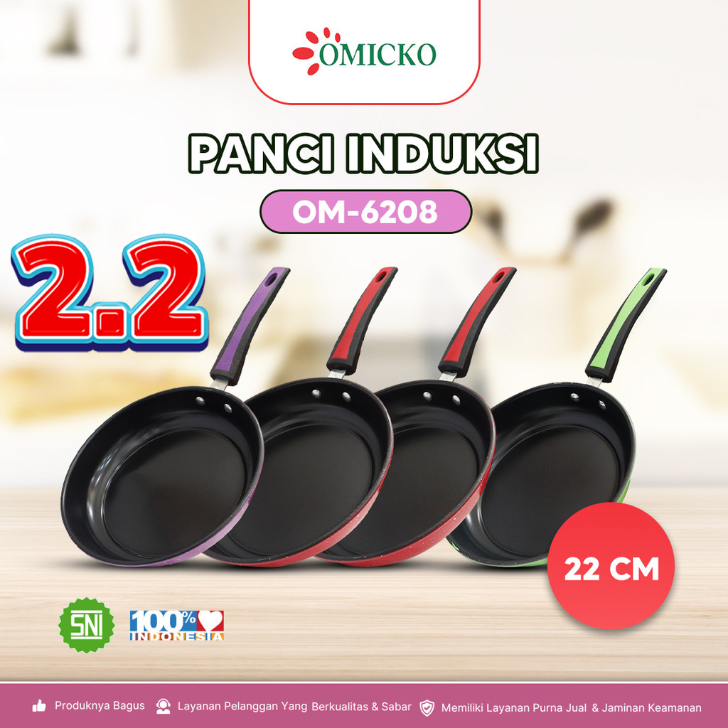Omicko Panci set Frypan Anti lengket Teflon Panci 20 Cm Omicko | FryPan Omicko