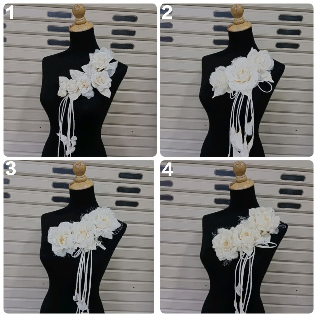 Korsase Hiasan Gaun, Korsase Juntai,Korsase Jumbo,Corsage Bahu,Bunga Kebaya/Bunga Aplikasi Hiasan Ga