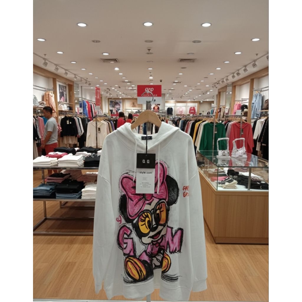 sweater mickey mouse ATASAN WANITA-SWEATER OVERSIZE HOODIE LUCU DISYA